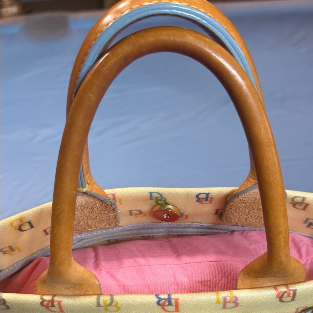 Dooney & Bourke Yellow Multicolor Tote with tassel - Picture 5 of 11